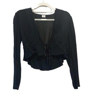 Aritzia Sunday Best Cropped Tie-Front Blouse